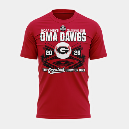 Georgia Bulldogs 2026 Baseball College World Series OmaDawgs T-shirt | JH29