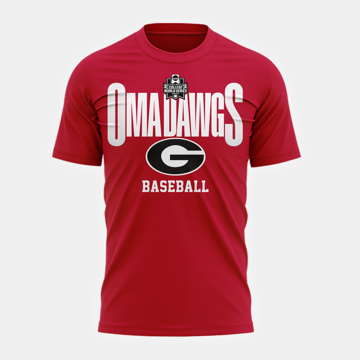 0Georgia Bulldogs 2026 Baseball College World Series OmaDawgs T-shirt | MI53