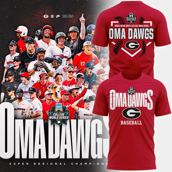 Georgia Bulldogs 2026 Baseball College World Series OmaDawgs T-shirt | IQ13