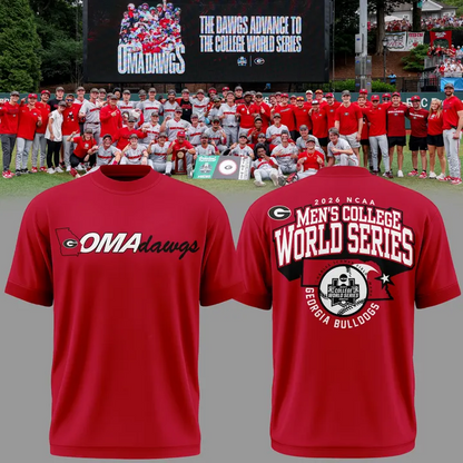 Georgia Bulldogs 2026 Baseball College World Series OmaDawgs T-shirt | KG60