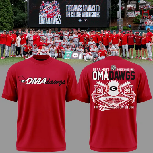 Georgia Bulldogs 2026 Baseball College World Series OmaDawgs T-shirt | LZ90
