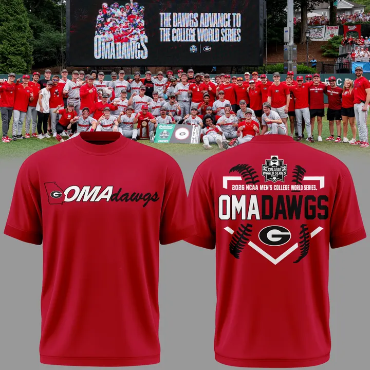Georgia Bulldogs 2026 Baseball College World Series OmaDawgs T-shirt | EX90