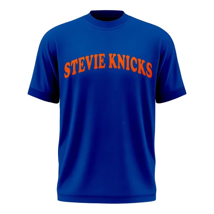 New York Knicks Stevie Knicks 2026 Finals T-Shirt - Blue v2