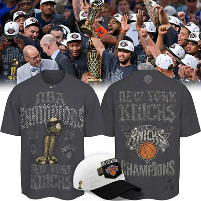 New York Knicks NBA Finals Champs Locker Room T-Shirt | VI48