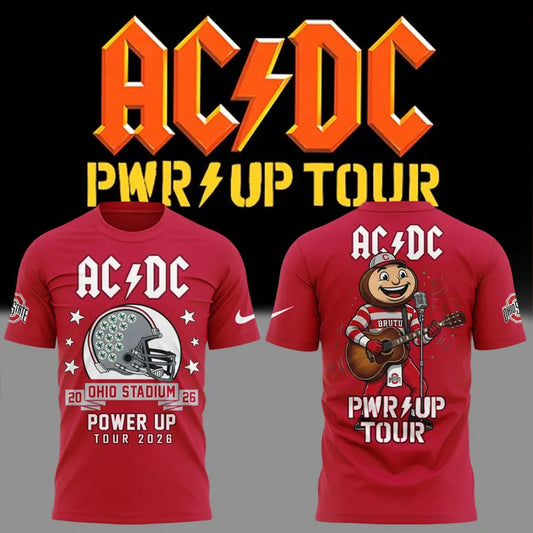 AC/DC x Ohio State Buckeyes Football Power Up Tour 2026 T-Shirt