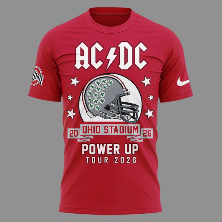 AC/DC x Ohio State Buckeyes Football Power Up Tour 2026 T-Shirt