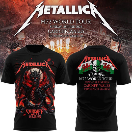 Metallica 2026 M72 World Tour Cardiff, Wales Special T-Shirt