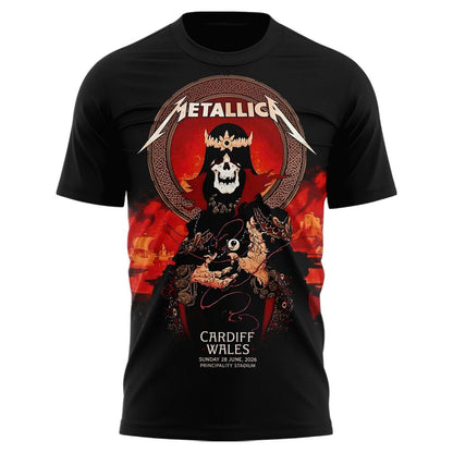 Metallica 2026 M72 World Tour Cardiff, Wales Limited Edition T-Shirt