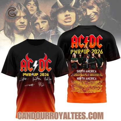 AC/DC North America Power Up Tour 2026 TShirt