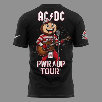 Limited Edition AC/DC x Ohio State Buckeyes Football Power Up Tour 2026 T-Shirt
