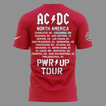 Premium AC/DC x Ohio State Buckeyes Football Power Up Tour 2026 T-Shirt
