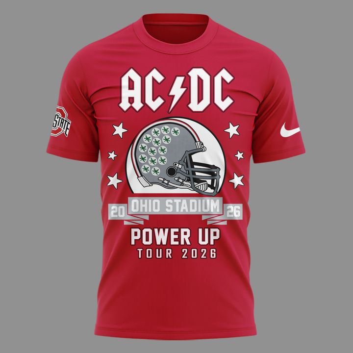 Premium AC/DC x Ohio State Buckeyes Football Power Up Tour 2026 T-Shirt