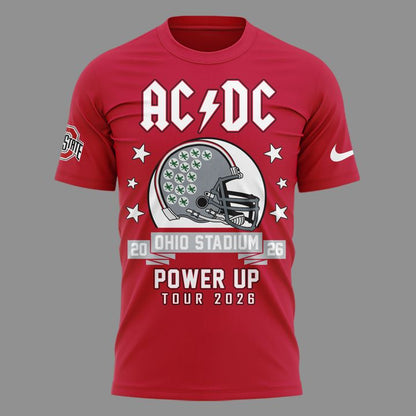 Premium AC/DC x Ohio State Buckeyes Football Power Up Tour 2026 T-Shirt