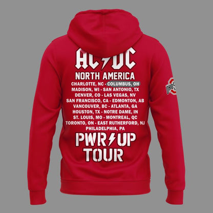AC/DC x Ohio State Buckeyes Football Power Up Tour 2026 Hoodie
