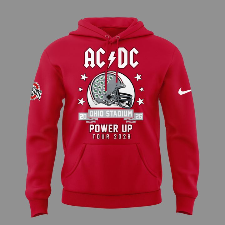 AC/DC x Ohio State Buckeyes Football Power Up Tour 2026 Hoodie