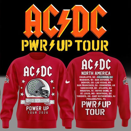 AC/DC x Ohio State Buckeyes Football Power Up Tour 2026 Sweatshirt