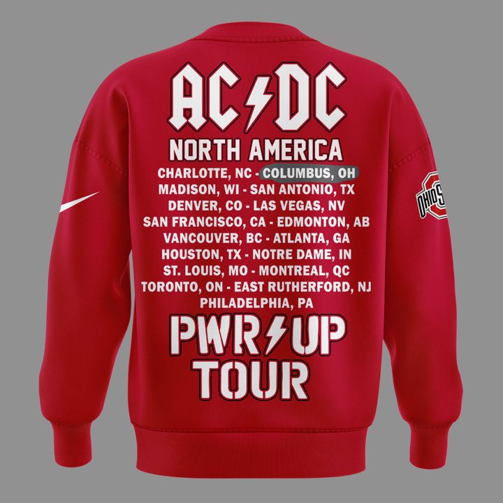 AC/DC x Ohio State Buckeyes Football Power Up Tour 2026 Sweatshirt
