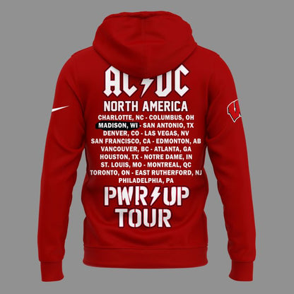 Perfect Hoodie AC/DC x Wisconsin Badgers Football - Power Up Tour 2026 Hoodie