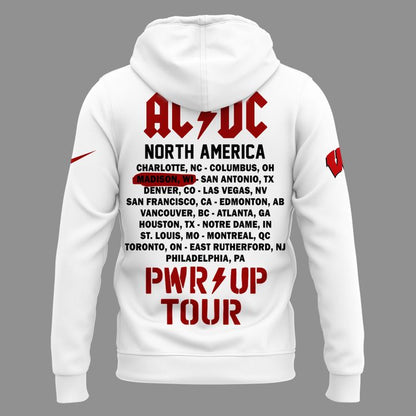 Perfect Hoodie AC/DC x Wisconsin Badgers Football - Power Up Tour 2026 Hoodie | BM66