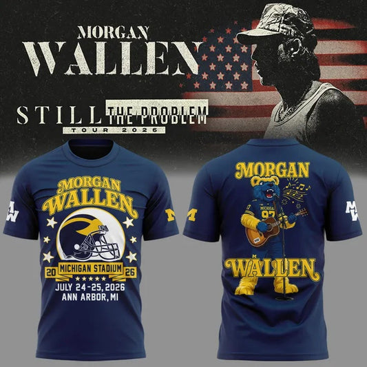 Morgan Wallen x Michigan Football Still The Problem Tour 2026 Limited Shirt v4 | TY52