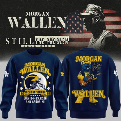 Morgan Wallen x Michigan Football Still The Problem Tour 2026 Limited Sweatshirt | IR82