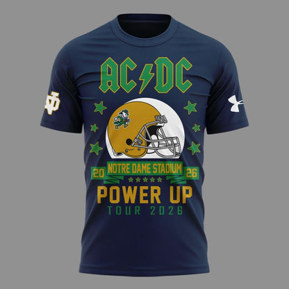New Perfect Tshirt AC/DC x Notre Dame Football - Power Up Tour 2026 T-Shirt