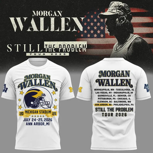 Morgan Wallen x Michigan Football Still The Problem Tour 2026 Limited Shirt v5 | IB21