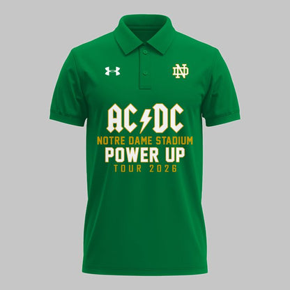 Exclusive Polo AC/DC x Notre Dame Football - Power Up Tour 2026 Polo Shirt