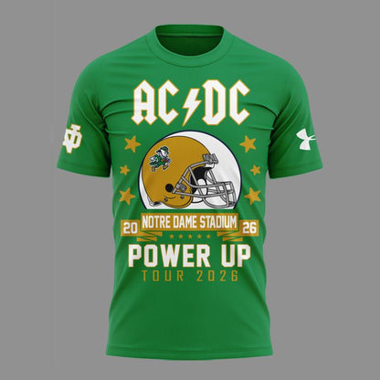 Exclusive AC/DC x Notre Dame Football - Power Up Tour 2026 TShirt