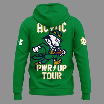 Limited Hoodie Power Up Tour 2026 - AC/DC x Notre Dame Football Hoodie