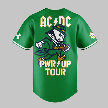Special Power Up Tour 2026 - AC/DC x Notre Dame Baseball Jersey