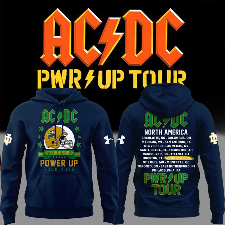 Special Hoodie AC/DC x Notre Dame Football - Power Up Tour 2026 Hoodie
