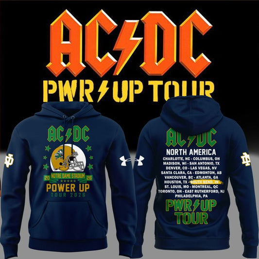 Special Hoodie AC/DC x Notre Dame Football - Power Up Tour 2026 Hoodie