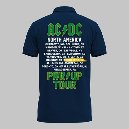 Special AC/DC x Notre Dame Football - Power Up Tour 2026 Polo Shirt