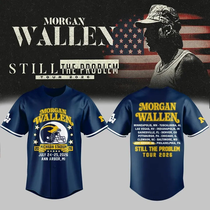 Morgan Wallen x Michigan Football Still The Problem Tour 2026 Limited Jersey NN v3 | JX69