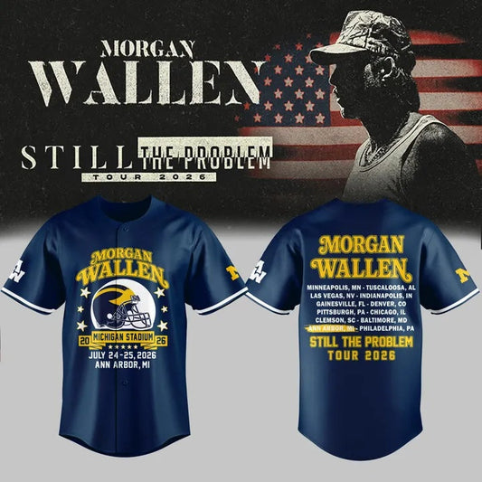 Morgan Wallen x Michigan Football Still The Problem Tour 2026 Limited Jersey NN v3 | JX69
