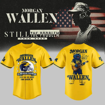 Morgan Wallen x Michigan Football Still The Problem Tour 2026 Limited Jersey NN v2 | WZ49