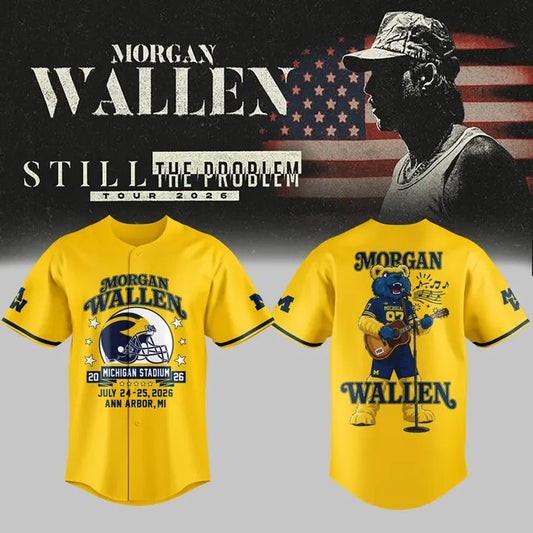 Morgan Wallen x Michigan Football Still The Problem Tour 2026 Limited Jersey NN v2 | WZ49