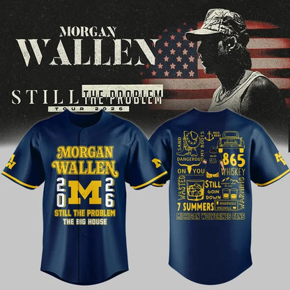 Morgan Wallen x Michigan Football Still The Problem Tour 2026 Limited Jersey NN v5 | UO32