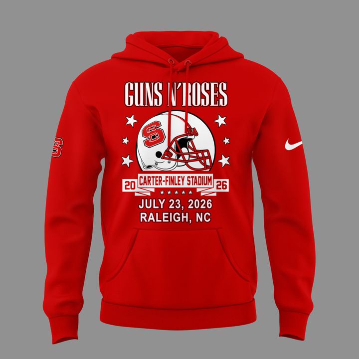Exclusive 2026 Guns N' Roses x NC State Football - World Tour 2026 Hoodie | OG21