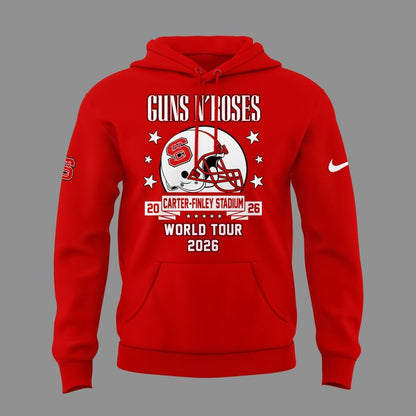 Exclusive 2026 Guns N' Roses x NC State Football - World Tour 2026 Hoodie | DG85