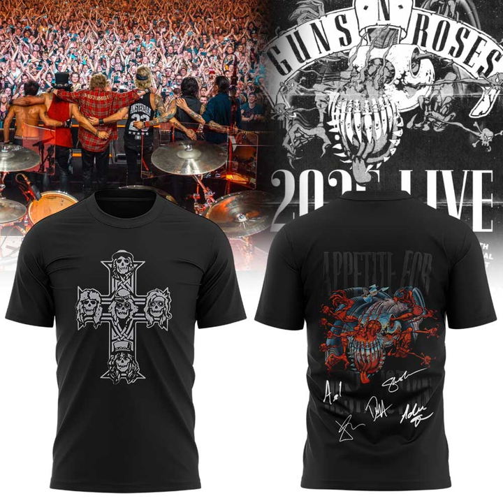 Exclusive Shirt Guns N' Roses x NC State Football - World Tour 2026 T-Shirt | CA74