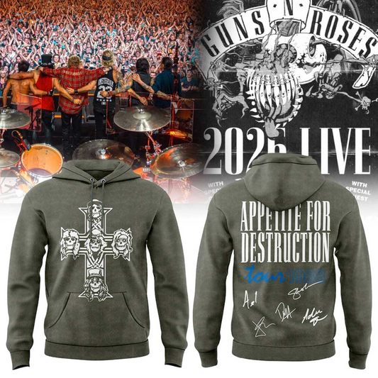 Guns N' Roses x NC State Football - World Tour 2026 Hoodie | FO21