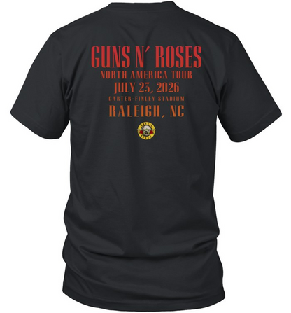 Guns N' Roses - World Tour 2026 At Carter-Finley Stadium T-Shirt | LM21