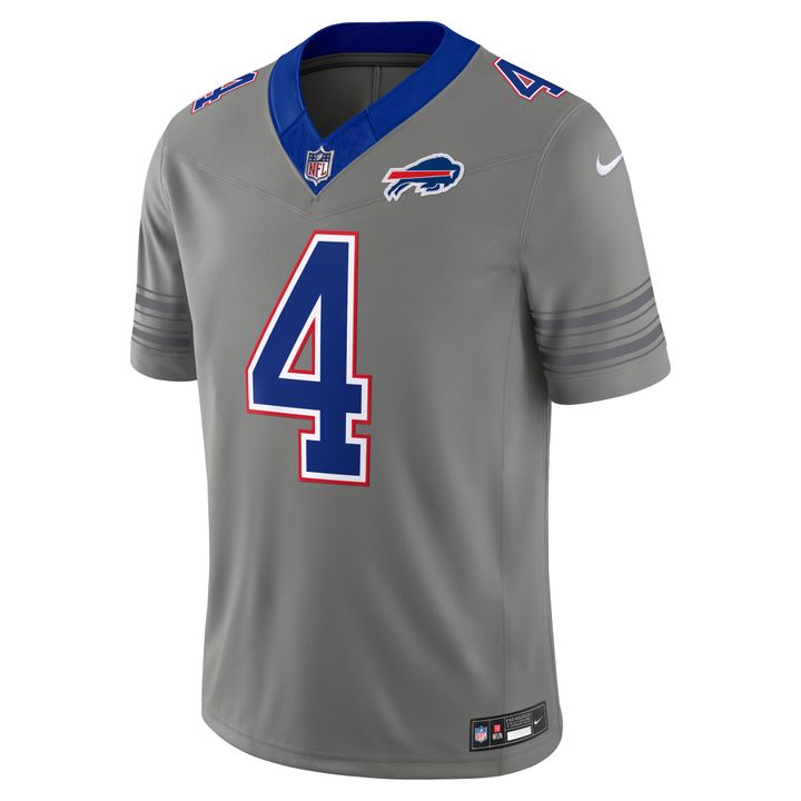 Men's James Cook III Gray Buffalo Bills City Vapor F.U.S.E. Stitched Limited Jersey | KU59