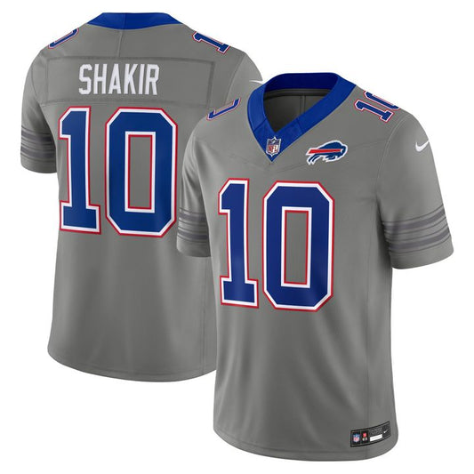 Men's Khalil Shakir Gray Buffalo Bills City Vapor F.U.S.E. Stitched Limited Jersey | JA67