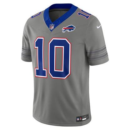 Men's Khalil Shakir Gray Buffalo Bills City Vapor F.U.S.E. Stitched Limited Jersey | JA67