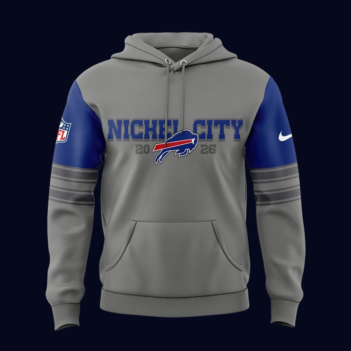 Gray Blue Buffalo Bills City Game Hoodie | OK61
