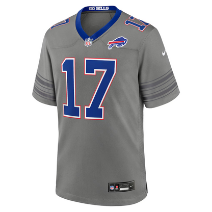 Men's Josh Allen Gray Buffalo Bills Nickel City Vapor F.U.S.E. Stitched Limited Jersey | QH28