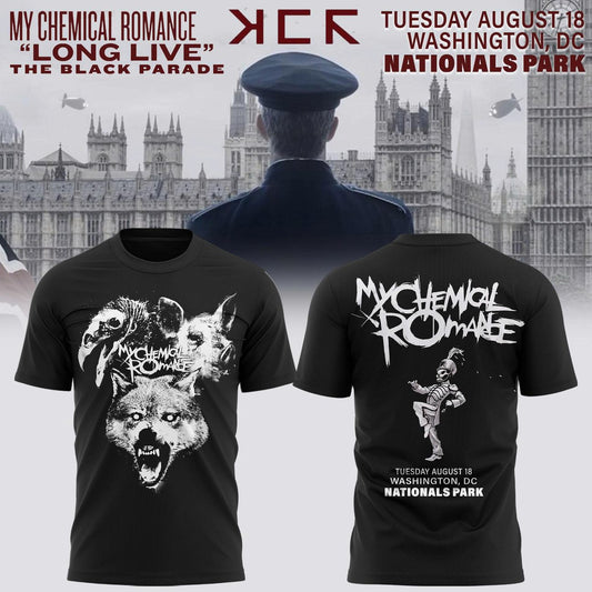 My Chemical Romance The Black Parade 2026 Tour Nationals Park, Washington, D.C "The Pack" T-shirt | KU60